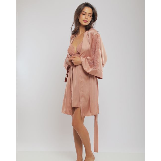 Ensemble pièces parure de mariage nuisette et kimono